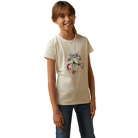 Ariat Childrens Flora S/S Tee (10043740) Oatmeal Heather [SD]