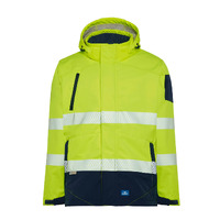 Rainbird Mens Hi Vis Jones Softshell Jacket (8634) Fluoro Yellow/Navy [CW]