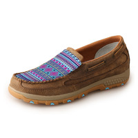 Twisted X Womens Aztec Slip On CellStretch Moccasin (TCWXC0022) Bomber/Multi [SD]