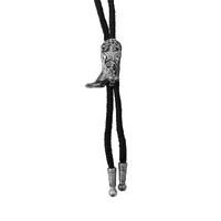 Tulmur Holdings Bolo Tie Large Boot (B111) Silver