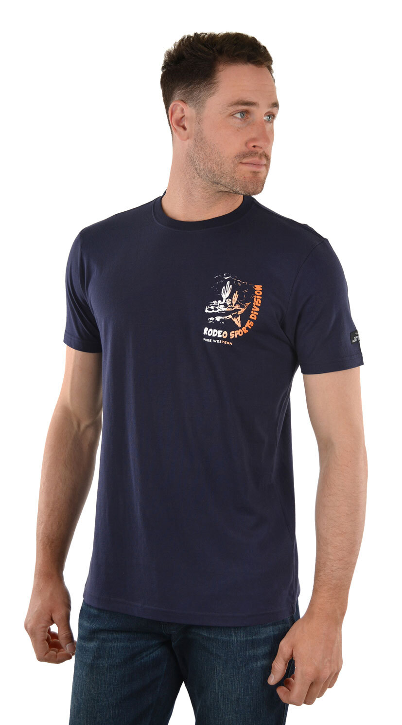 Pure Western Mens Leo Tee (P1S1503462) Navy [SD]