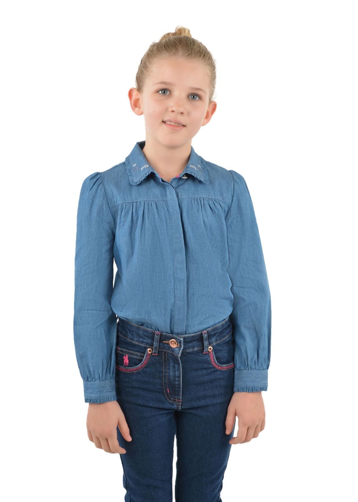 Denim shirt shop for girls online