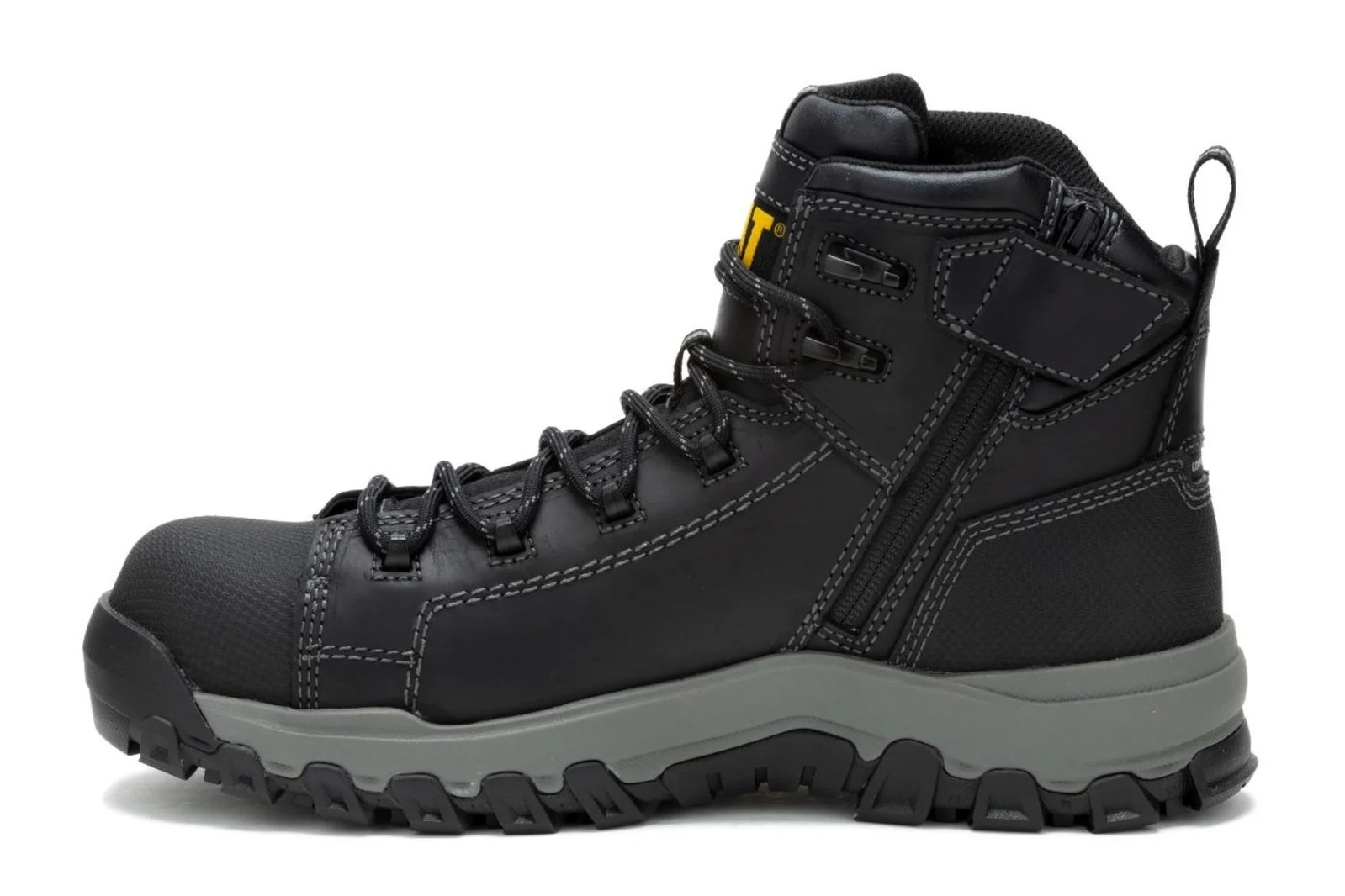 Buy CAT Mens Threshold Zip Waterproof Composite Toe Boots P726003 Black SD Online Australia