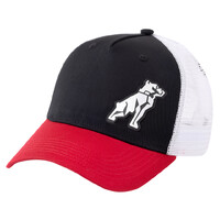 Mack Tri Coloured Curved Trucker Cap (MKBAM2402B50000) Black/Red/White OSFM