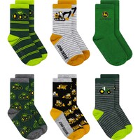 John Deere Childrens 6 Pack Crew Socks (JD384MULTI5AU) Multi 2T-4T