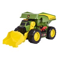 John Deere 2-n-1 Dig Rig Dump Truck & Front End Loader with Lights, Sounds & Motorized Drive (470273)