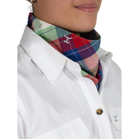 Just Country Womens Carlee Double Sided Scarf (SCF2444) Lime Green/Blue Plaid/Red/Cobalt Plaid OSFM