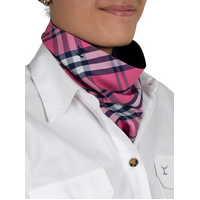 Just Country Womens Carlee Double Sided Scarf (SCF2448) Hot Pink/Navy Plaid/Navy OSFM