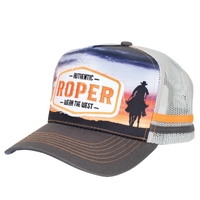 Roper Western Scene Trucker Cap (RC2409) Charcoal/Grey OSFM