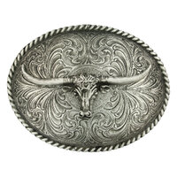 Montana Jewellery Steerhead Antiqued Western Buckle (61028)