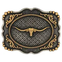 Montana Jewellery Framed Longhorn Attitude Buckle (A1003P)