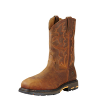 Ariat Mens Workhog Western Steel Toe Boots (10016568) Toast Premium