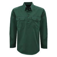 Thomas Cook Heavy Drill 1/2 Button L/S Shirt (TCP1120163) Ivy Green