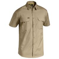 Bisley Mens X Airflow Ripstop S/S Shirt (BS1414_BCDR) Khaki