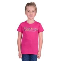 Bullzye Girls Flora S/S Tee (B4S5503418) Berry