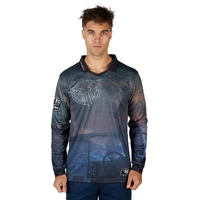 Bullzye Mens Luke L/S Fishing Tee (B4S1568393) Multi [SD]