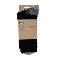 Workmaster Wool Blend 2 Pack Socks (UASWM100) Black [GD]