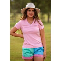 MaryG Womens S/S Polo (MGPLP) Pink