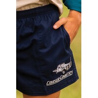 Crowbar Mens Andy Grown Here Drill Shorts (AUSANCBCRUISER) French Navy/Cruiser Country