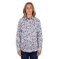 Hard Slog Womens Clara Half Button L/S Shirt (H4S2101043) White