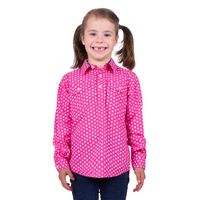 Hard Slog Childrens Kelly Half Button L/S Shirt (H4S7101045) Pink