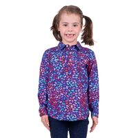 Hard Slog Childrens June Half Button L/S Shirt (H4S7101049) Navy