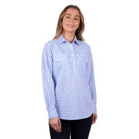 Hard Slog Womens Rux Half Button L/S Shirt (H5W2101177) Blue