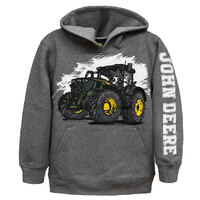 John Deere Childrens Sketch Tractor Fleece Pullover Hoodie (J4J166HC) Grey 