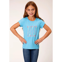 Roper Girls Five Star Collection Tee (09513054) Solid Blue [SD]