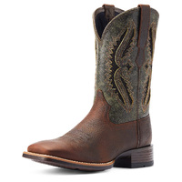 Ariat Mens Rowder VentTEK 360 Western Boots (10044478) Rowdy Rust /Forest Green [SD]