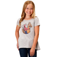 Roper Girls Five Star Collection S/S Tee (9513412) Solid Grey [SD]