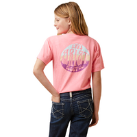 Ariat Girls Groovy S/S Tee (10045458) Neon Pink Heather [SD]