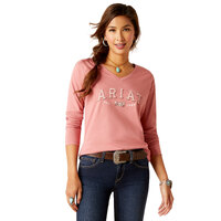 Ariat Womens Flora L/S Tee (10046316) Dusty Rose