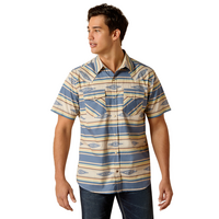 Ariat Mens Hebastian Retro Snap S/S Shirt (10051304) Sandshell