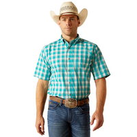 Ariat Mens Pro Jace S/S Shirt (10051468) Turquoise