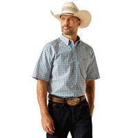 Ariat Mens Pro Richard S/S Shirt (10051515) Blue