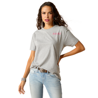 Ariat Womens Cactus Rose S/S Tee (10051496) Heather Grey