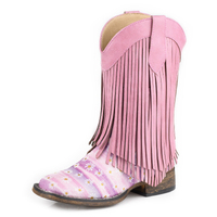 Roper Childrens Double Fringe Western Boots (18903502) Pink