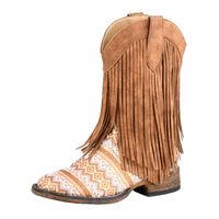 Roper Childrens Double Fringe Western Boots (18903503) Tan