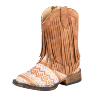 Roper Toddlers Double Fringe Western Boots (17903503) Tan