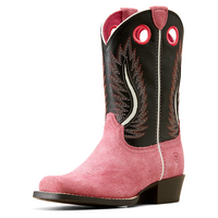 Ariat Childrens Futurity Fort Worth Western Boots (10050880) Haute Pink Suede/Madison Avenue