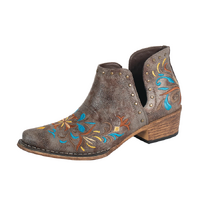 Roper Womens Ava Western Boots (21567406) Floral Grey Embroidered