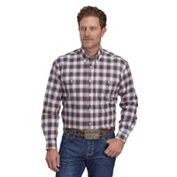 Roper Mens Amarillo Collection L/S Shirt (01378700) Plaid Brown