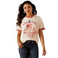 Ariat Womens Wild West Show S/S Tee (10048640) Coconut Milk