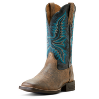 Ariat Mens Brush Creek Western Boots (10053578) Stone/Royal Navy