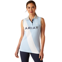 Ariat Womens Taryn Sleeveless Polo (10048771) Chambray Blue