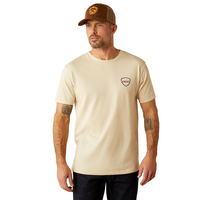 Ariat Mens Barbed Flag S/S Tee (10054001) Natural