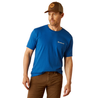 Ariat Mens MO AB Eagle S/S Tee (10053995) Royal Blue