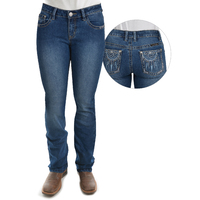 Pure Western Womens Trisha Bootcut Jeans - 34 Leg (PCP2208384) True Blue