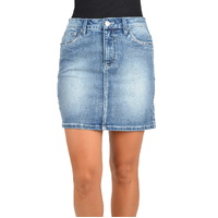 Pure Western Womens Vicki Denim Skirt (PCP2407660) Moonshine